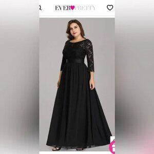 NWOT Ever Pretty Lace Evening Dress with Half Sleeves